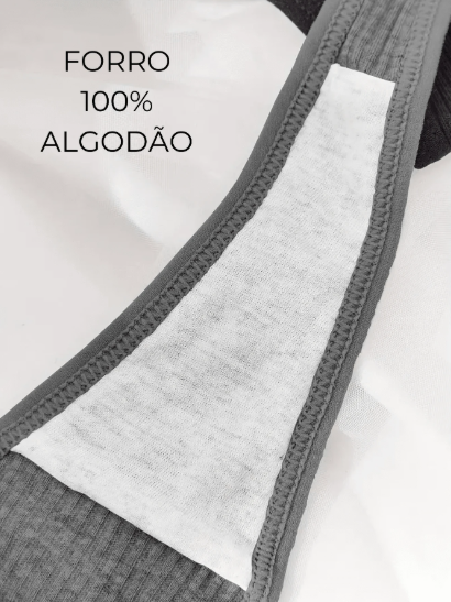 Kit 5 Calcinhas de Algodão Canelado