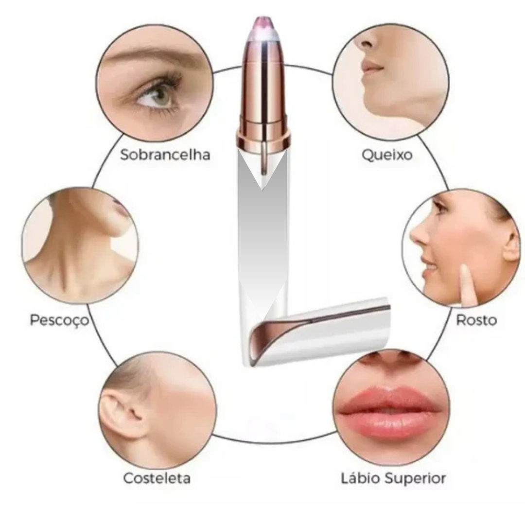 Caneta Depiladora Elétrica Facial Recarregável
