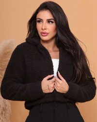 Casaquinho teddy feminino pelucia dentro e fora