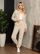 Conjunto Feminino Moletom Cropped com Calça | Look Confortável e Estiloso para o Frio
