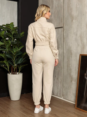 Conjunto Feminino Moletom Cropped com Calça | Look Confortável e Estiloso para o Frio
