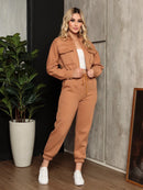 Conjunto Feminino Moletom Cropped com Calça | Look Confortável e Estiloso para o Frio
