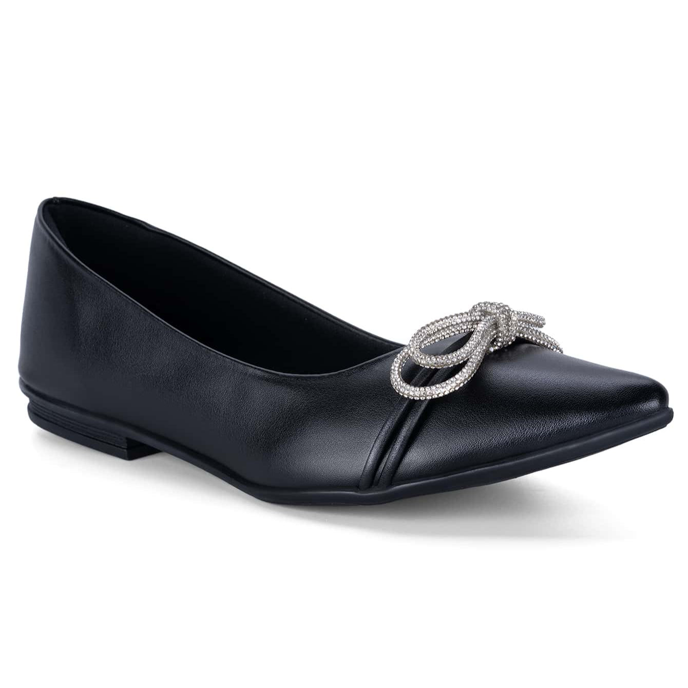 Vendedor Indicado
Sapatilha Feminina Laço Strass Salto Bico Afinado Luxo Elegante