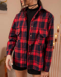 Camisa flanelada xadrez feminina com bolso
