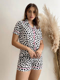 Pijama Americano Conjunto Camisa e short com abertura de botões maternidade amamentação