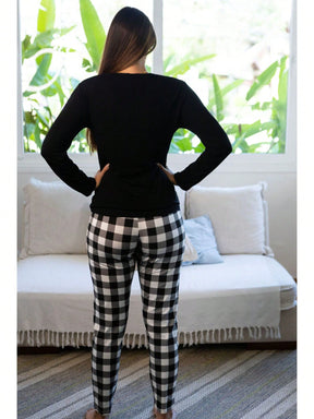 Pijama Inverno Feminino Longo Xadrez Frio Empório Do Algodão