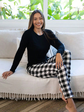 Pijama Inverno Feminino Longo Xadrez Frio Empório Do Algodão