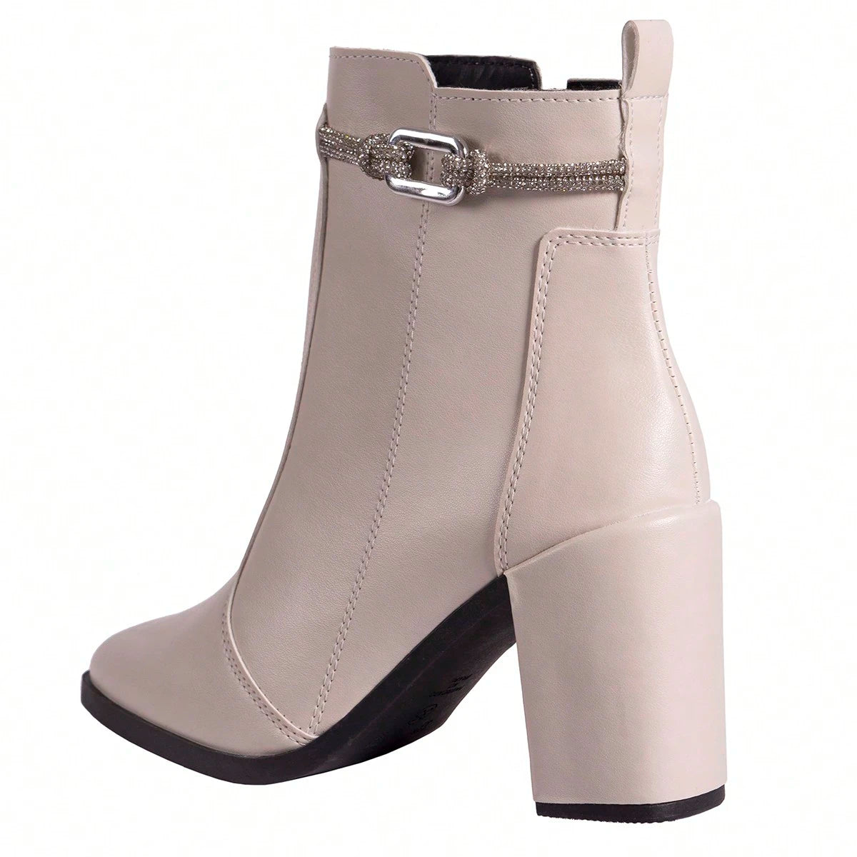 Vendedor Indicado
LAZZLU SHOES Bota Feminina Salto Bloco Grosso Cano Curto Coturno Brilho