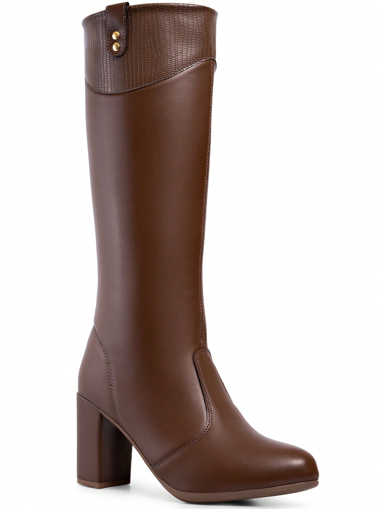 Bota Feminina Cano Longo com Salto Bloco Alto Grosso | Elegante, Moderna e Confortável