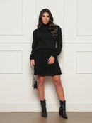 Vendedor IndicadoConjunto Tricot Modal 2 Peças Blusa gola alto com saia