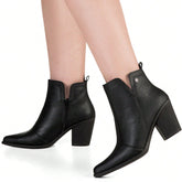 Bota Feminina Texana  Bico Fino Cano Médio com Salto | Estilo Western, Confortável e Tendência Blogueira