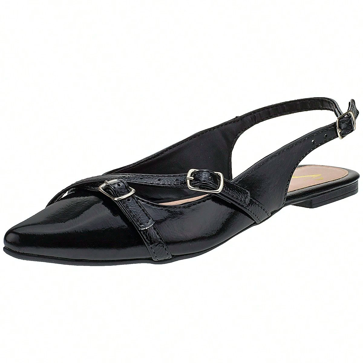 Sapatilha sandalia rasteira bico fino Slingback Feminina sapato Mule Mocassim Tiras Confort