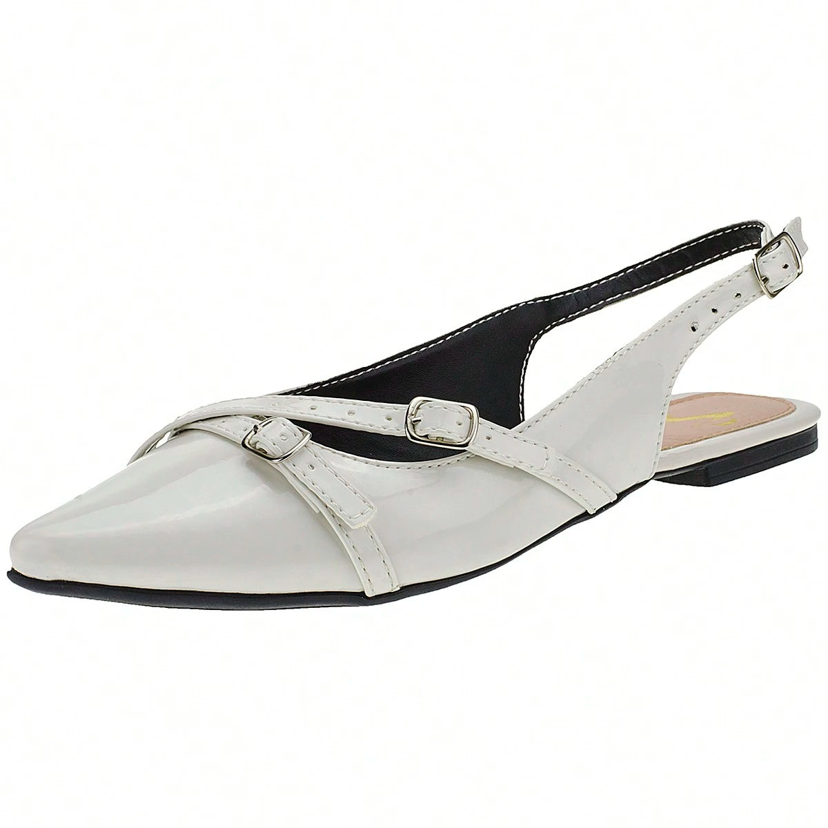 Sapatilha sandalia rasteira bico fino Slingback Feminina sapato Mule Mocassim Tiras Confort