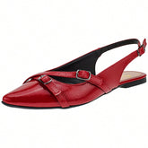 Sapatilha sandalia rasteira bico fino Slingback Feminina sapato Mule Mocassim Tiras Confort