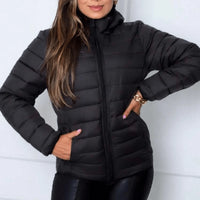 Jaqueta Puffer Bobojaco feminina impermeável Inverno intenso