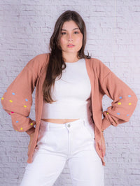 Casaco Feminino Manga Pipoquinha