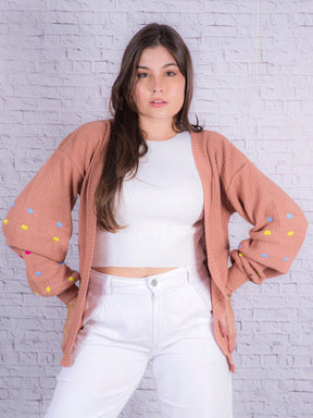 Casaco Feminino Manga Pipoquinha