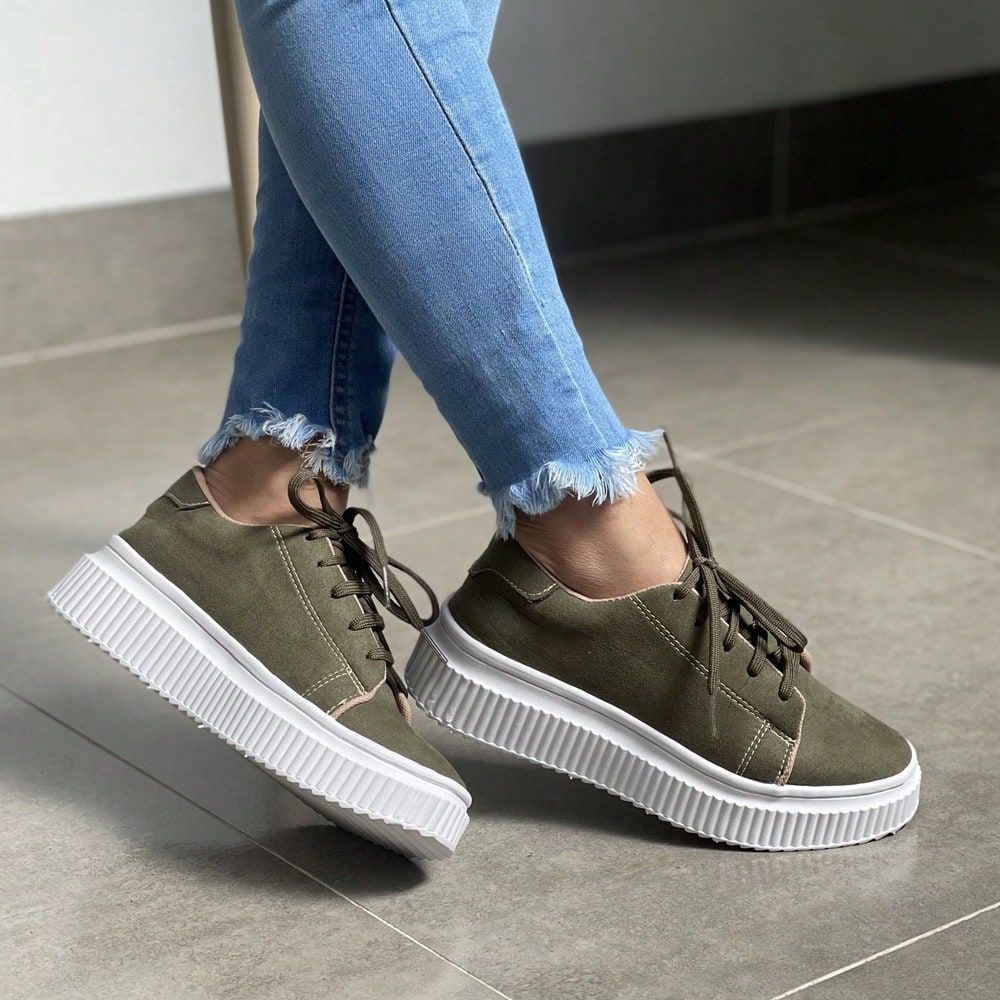 Tênis Feminino Plataforma Confortável e Leve – Estilo com Maciez Para o Dia a Dia