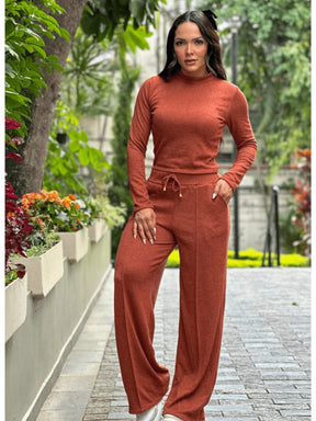 Vendedor IndicadoConjunto Lanzinha Calça Pantalona e Cropped Inverno