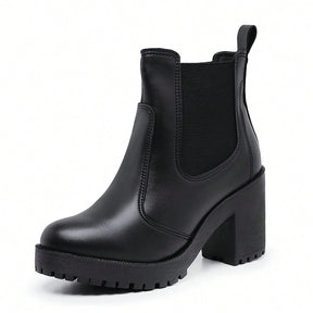 Vendedor Indicado
Bota Coturno Feminino Salto Médio Tratorada Elástico Macia Confortável Preto
