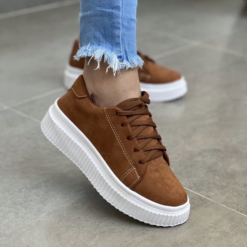 Tênis Feminino Plataforma Confortável e Leve – Estilo com Maciez Para o Dia a Dia