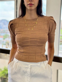 Blusa de Tricot Feminina Modal 3D | Sofisticação, Estilo e Conforto