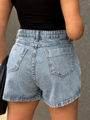 Vendedor Indicadoshort Jeans Feminina Cintura Alta saia midi saia colorido sem rascada 142