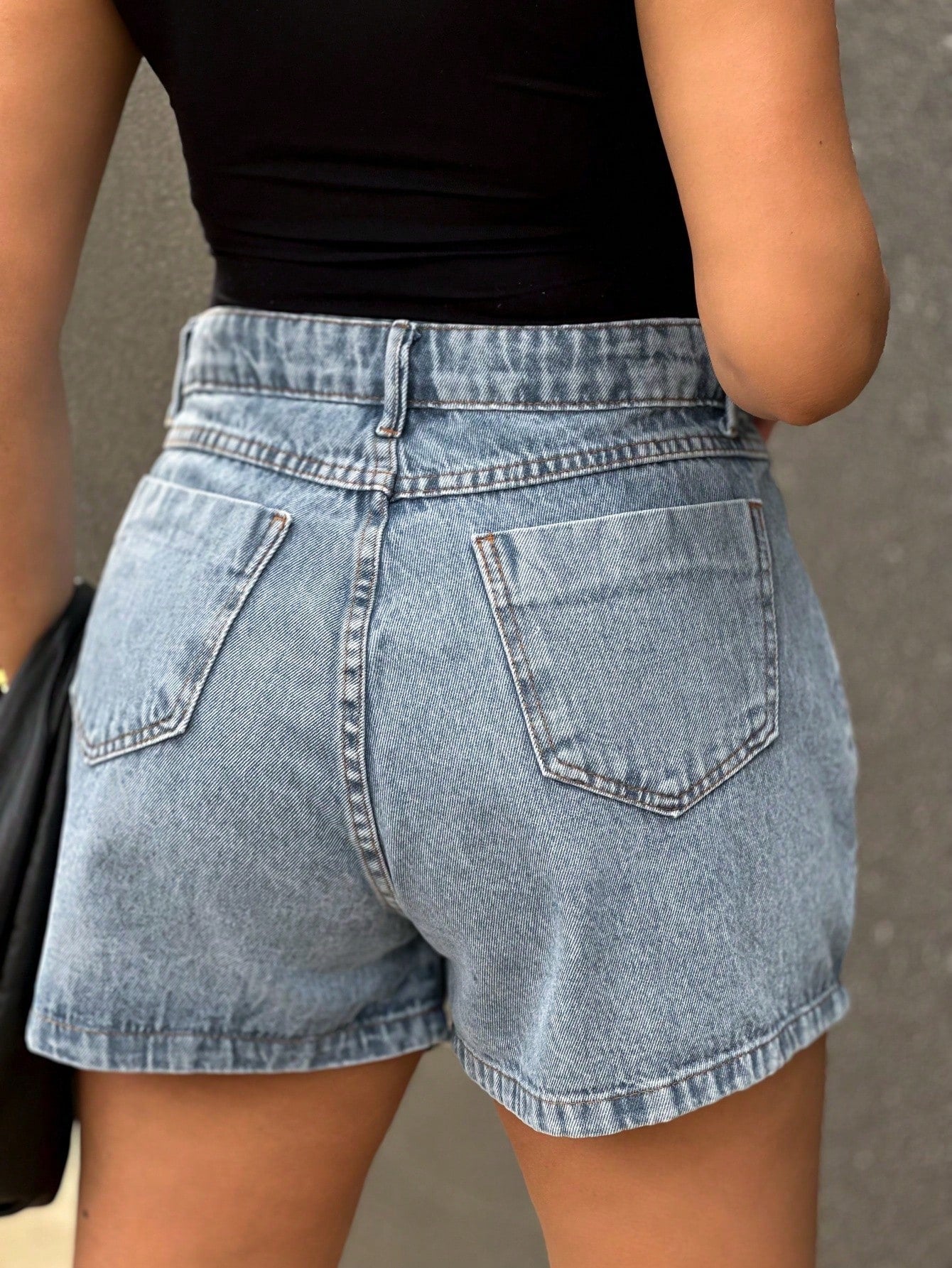 Vendedor Indicadoshort Jeans Feminina Cintura Alta saia midi saia colorido sem rascada 142