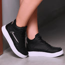 Tênis Feminino Sneaker Cano Médio – Botinha Estilosa para Academia e Dia a Dia