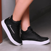 Tênis Feminino Sneaker Cano Médio – Botinha Estilosa para Academia e Dia a Dia