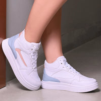 Tênis Feminino Sneaker Cano Médio – Botinha Estilosa para Academia e Dia a Dia