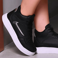 Tênis Feminino Sneaker Cano Médio – Botinha Estilosa para Academia e Dia a Dia