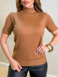 Blusa Feminina Gola Alta em Tricot Modal | Básica, Quentinha e Estilosa