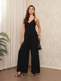 Macacão Pantalona Feminino com Alça Ajustável e Bolsos em Tecido Marrant – Elegante e Confortável