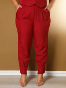 Vendedor Indicado
Conjunto De Alfaiataria Feminino Colete + Calça Moda Casual/Social Plus