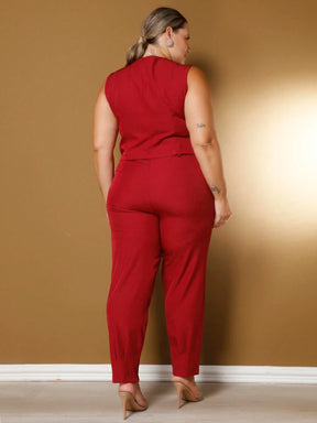 Vendedor Indicado
Conjunto De Alfaiataria Feminino Colete + Calça Moda Casual/Social Plus