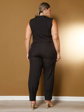 Vendedor Indicado
Conjunto De Alfaiataria Feminino Colete + Calça Moda Casual/Social Plus