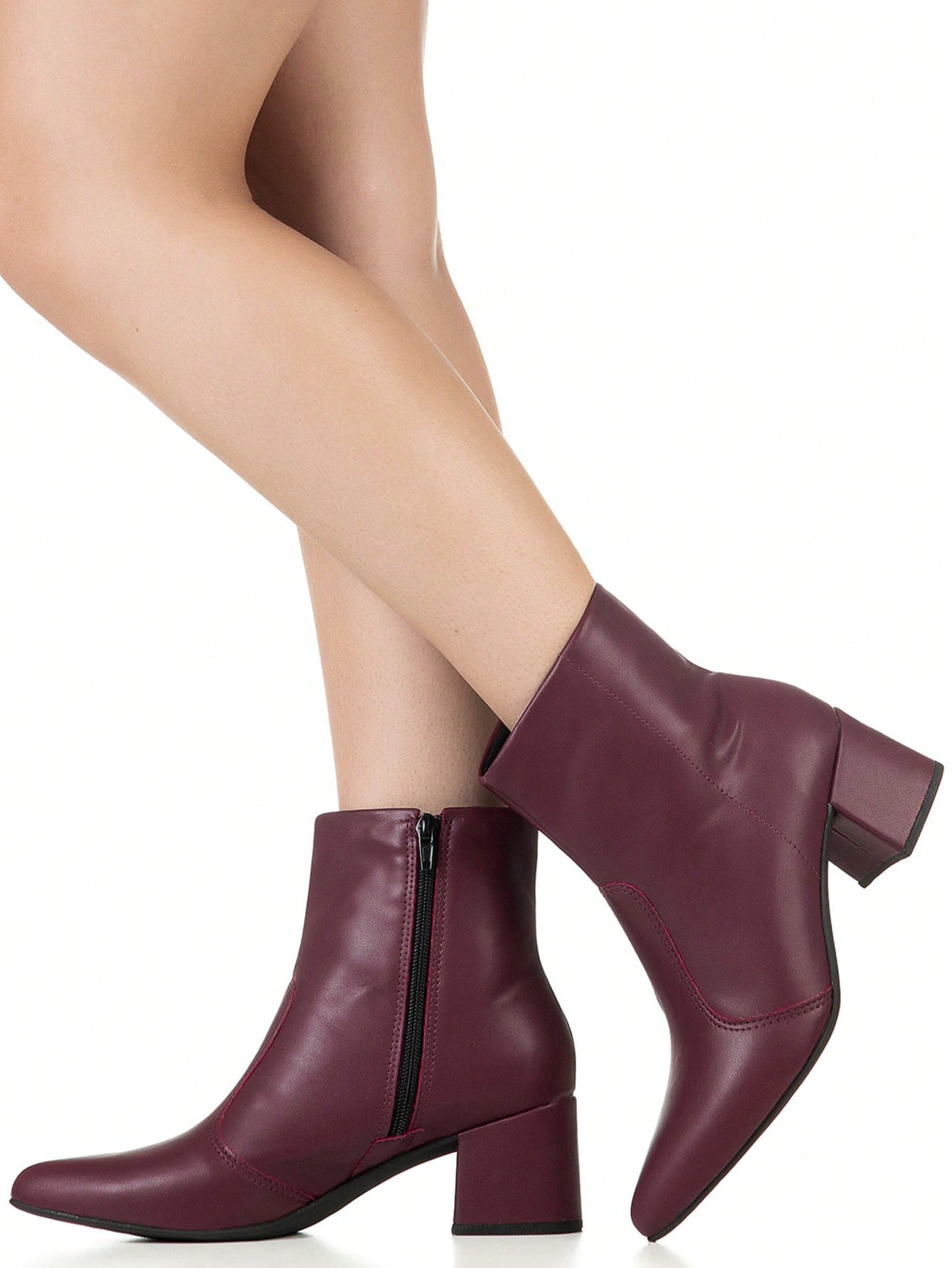 Combo Inverno Conforto - Bota Cano Curto Salto Bloco + Meia Calça Térmica