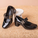 Scarpin Feminino Mary Jany Salto Bloco e Bico Quadrado Retrô