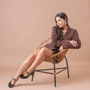 Scarpin Feminino Mary Jany Salto Bloco e Bico Quadrado Retrô