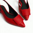 Sapatilha Feminina Slingback Vermelho Rubi – Elegante, Casual e Super Confortável