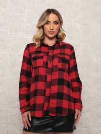 Vendedor IndicadoCamisa Xadrez Feminina Flanelado Manga Longa