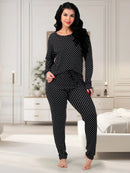 Pijama Feminino de Suede Estampado Inverno | Calça e Blusa de Manga Longa Confortável