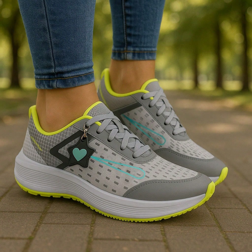 Tênis Feminino Running Fitness Casual Leve e Confortável para Academia e Dia a Dia
