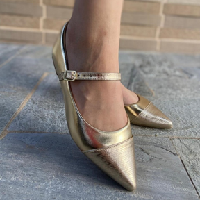 Sapatilha Feminina Luxo Mary Jane Bico Fino com Palmilha Confort Premium | Moda e Conforto