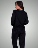 Pijama Americano Feminino Inverno | Manga Longa e Calça Confortável para Noites Frias