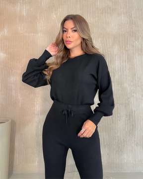 Conjunto Feminino Tricot Modal Canelado | Elegância e Conforto em Um Só Look