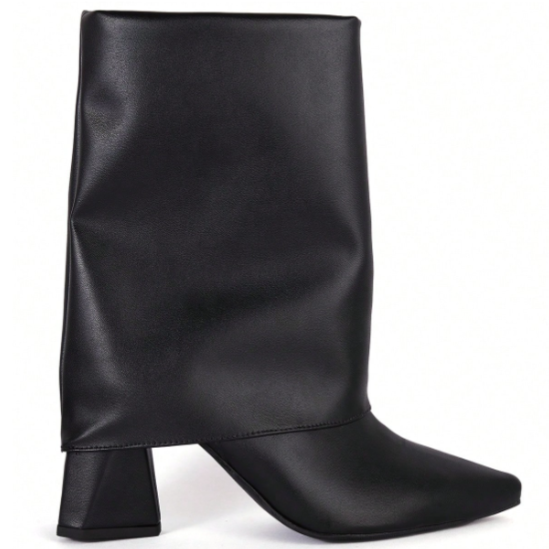 Bota Feminina Festa Junina Cano Médio com Salto Geométrico e Bico Fino | Estilo e Elegância para Todas as Ocasiões