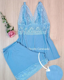 Baby Doll Canelado Renda Conforto Yasmin