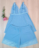 Baby Doll Canelado Renda Conforto Yasmin